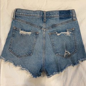 distressed denim shorts